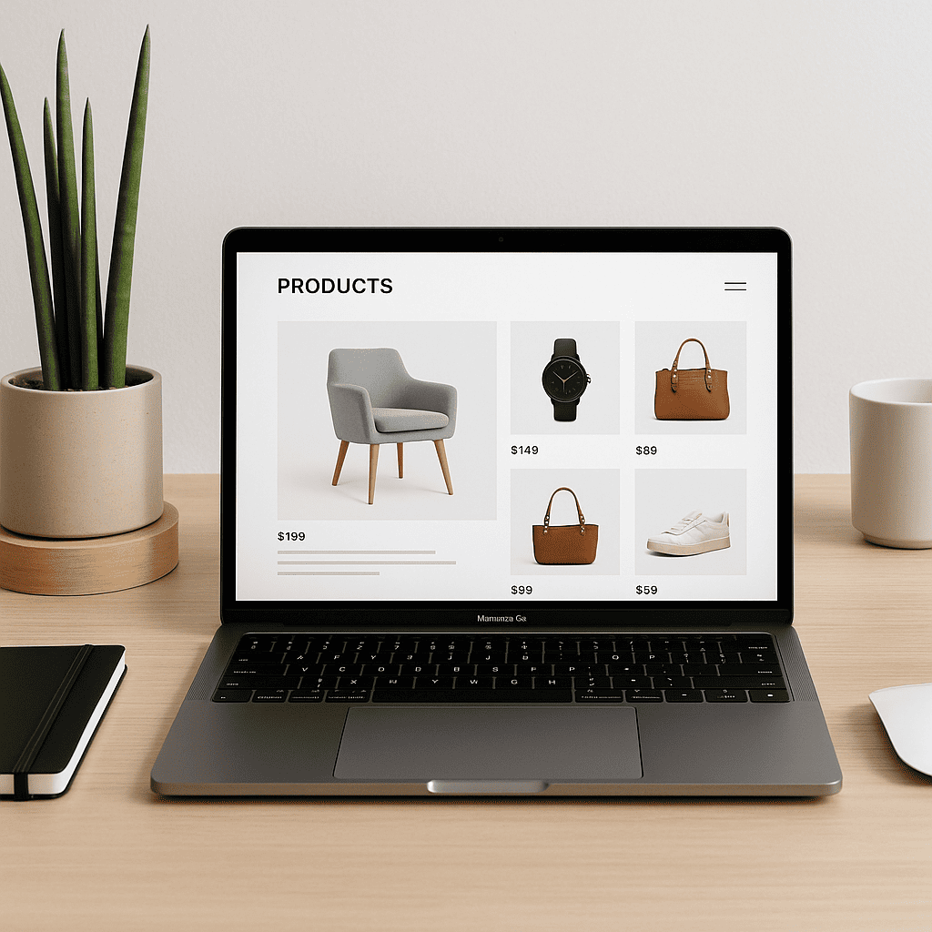 Diseño web con catálogo de productos